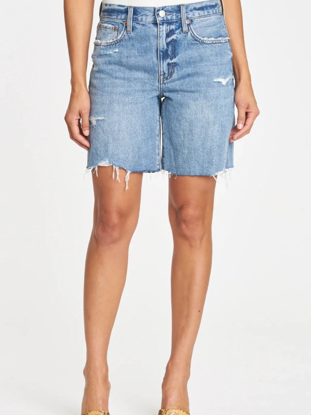 Pistola Kelly 90s Skater Denim Light Blue Short in Antidote Women's - 28